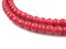 The Bead Chest White Heart Beads - Full Strand of Glass African Trade Beads (6mm, Cranberry Red)